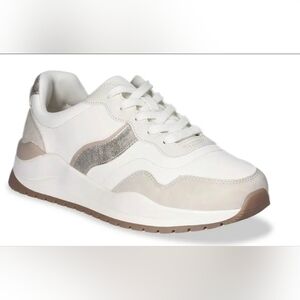 Time And Tru Women's White and Beige Sneakers Size 10
